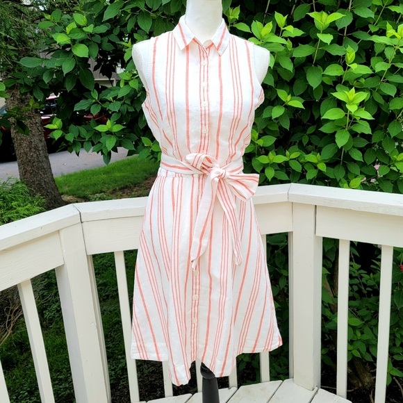 J. Crew Dresses & Skirts - 🆕️ J Crew Sleeveless Tie Waist Shirtdress